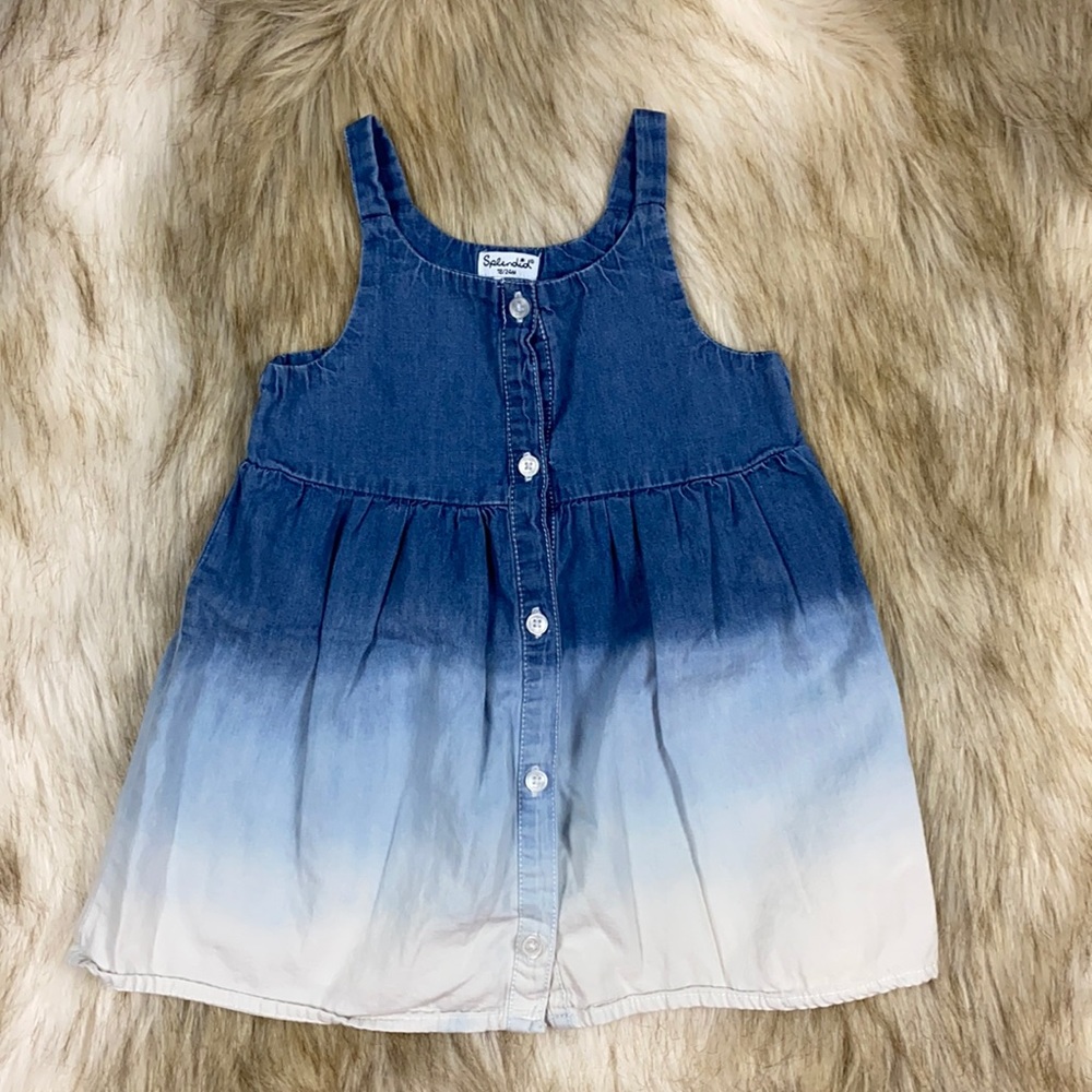 18-24 Month Splendid Ombré Button-Up Sleeveless Dress